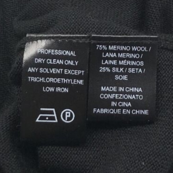 Narciso Rodriguez Black 3/4 Sleeve Wool Blend Cropped Cardigan Shrug sz 40 - Picture 5 of 6